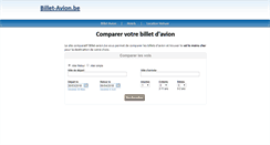 Desktop Screenshot of billet-avion.be